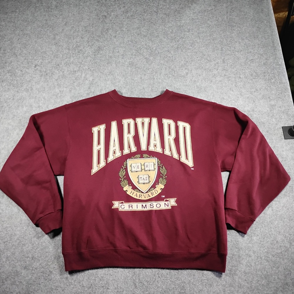 Vintage Cheetah Mervyns Harvard Crimson Sweatshirt Mens Large Maroon USA‎ Made